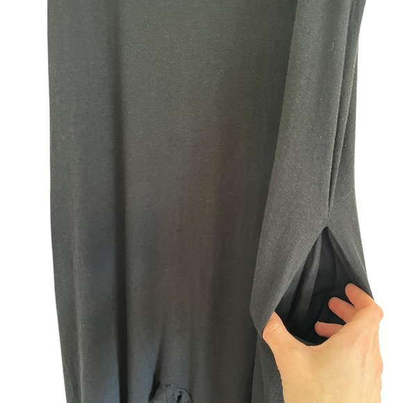 Smash + Tess Black ruffle Sleeveless stretchy Jumpsuit size small bamboo cotton - Picture 4 of 12